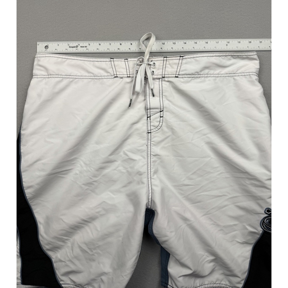 VTG Y2K 2000s O'Neil Boardshorts Script Surfwear White/Blue  Mens 40-41 - Picture 14 of 16